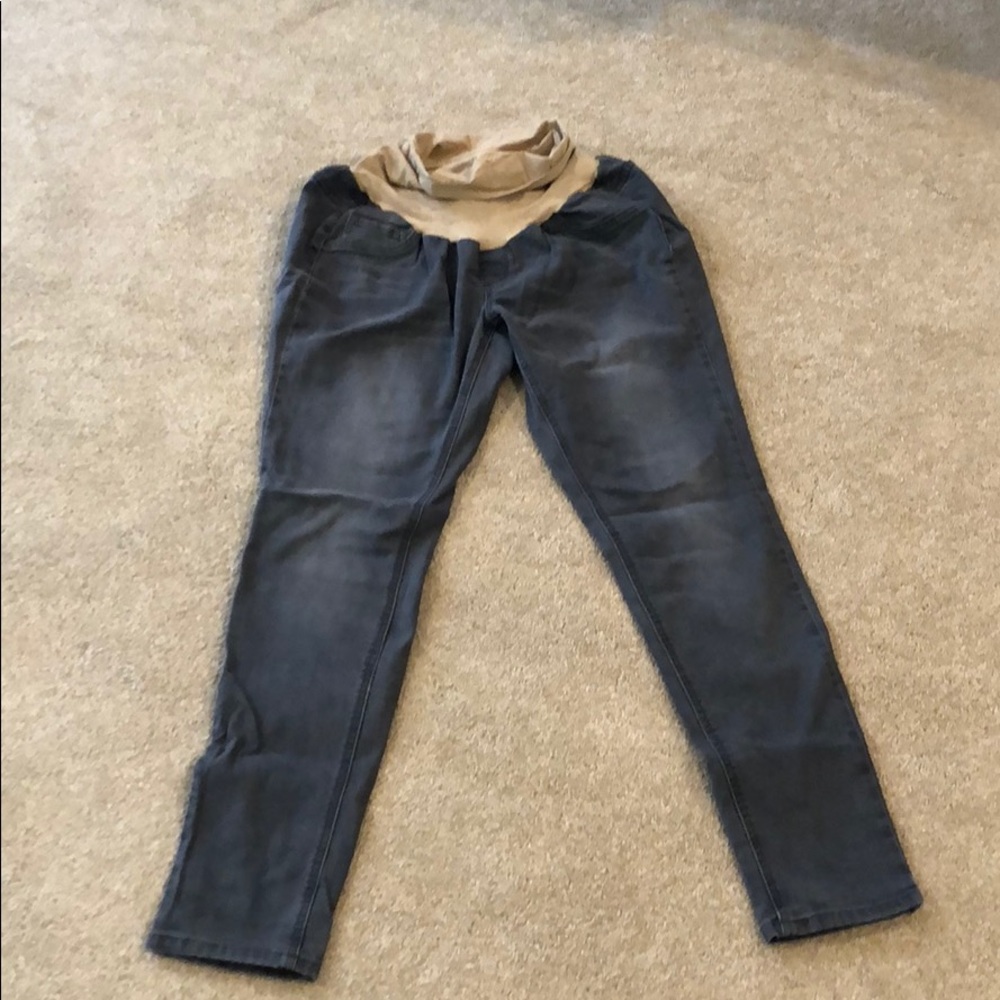Grey Jessica Simpson secret fit maternity jeans